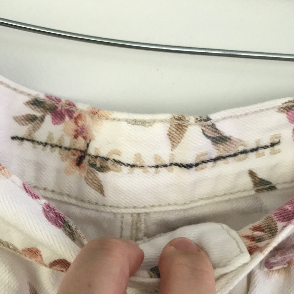 White Floral Women's Cotton Shorts - Picture 4 of 8